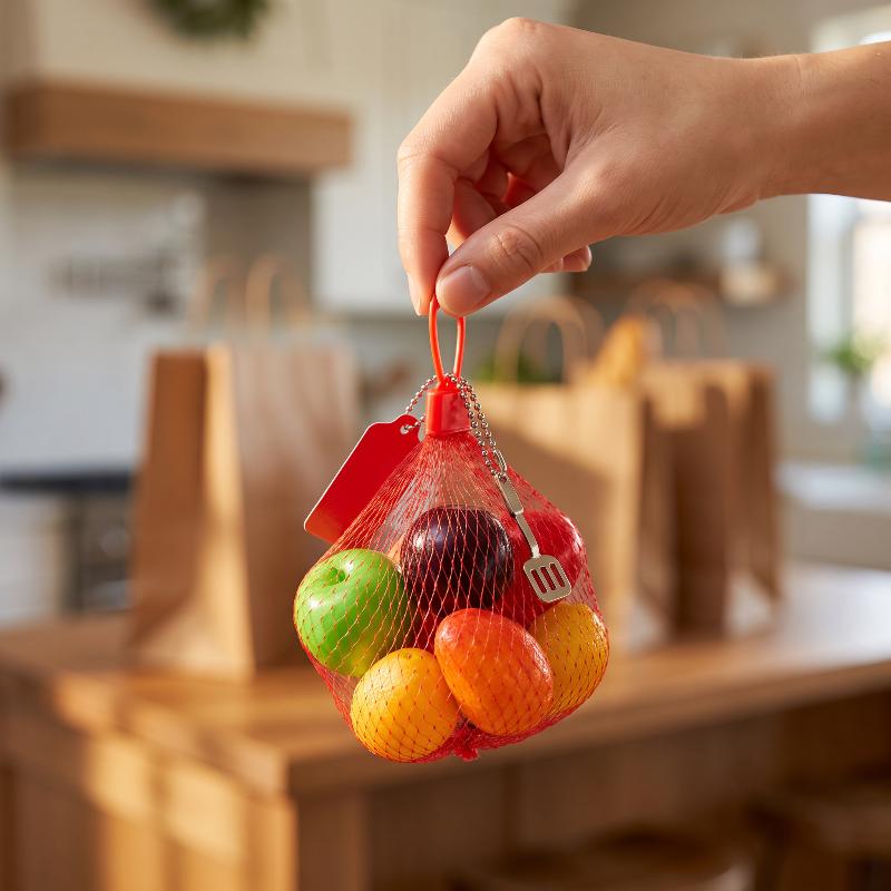 Mini Backpack Purse - 【DY】Mini Fruit Keychain Unique Tomato Peach