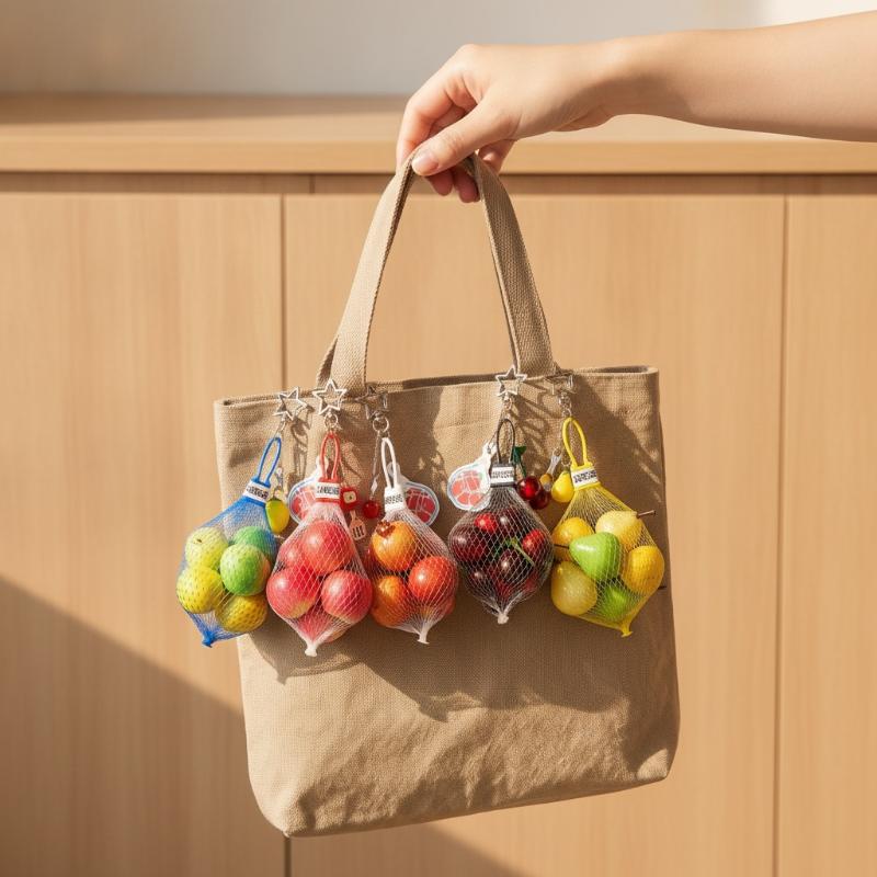 【DY】Mini Fruit Keychain Unique - Mini Backpack Purse 评论和价格