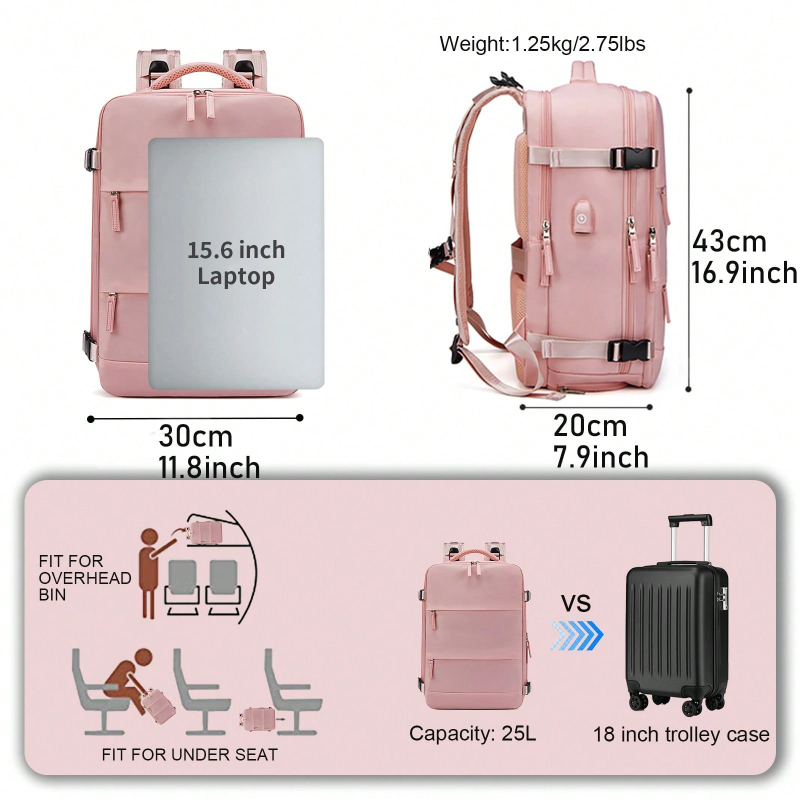 Travel Backpack Carry On Anti  - Travel Backpack Anti Theft 评论和价格