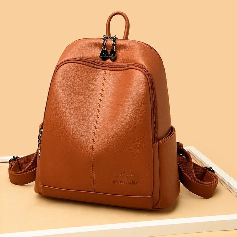 New Korean Soft pu Leather Lar - Travel Backpack Anti Theft 评论和价格